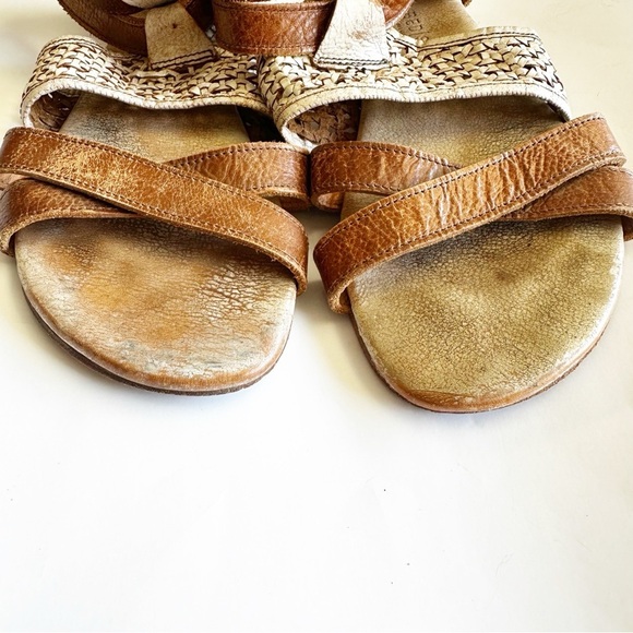 BED|STU Women’s Capriana Brown Tan Gold Sandals Strappy Flat Distressed Boho 10 - Picture 9 of 14